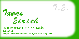 tamas eirich business card